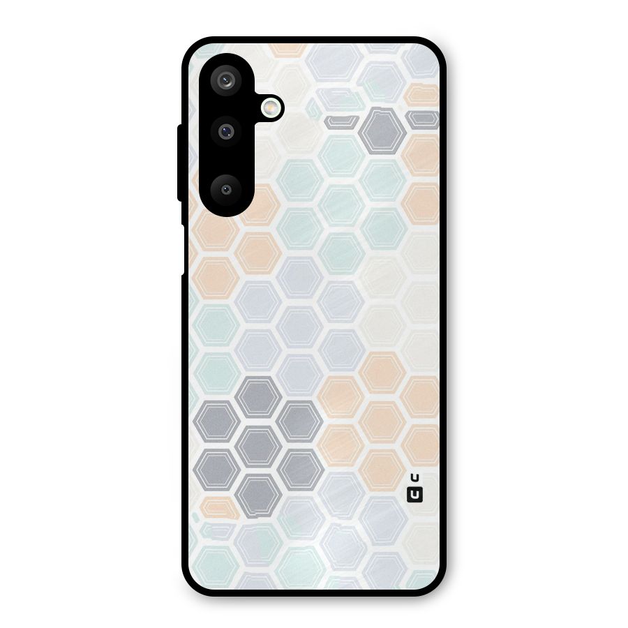 Light Hexagons Metal Back Case for Galaxy M16
