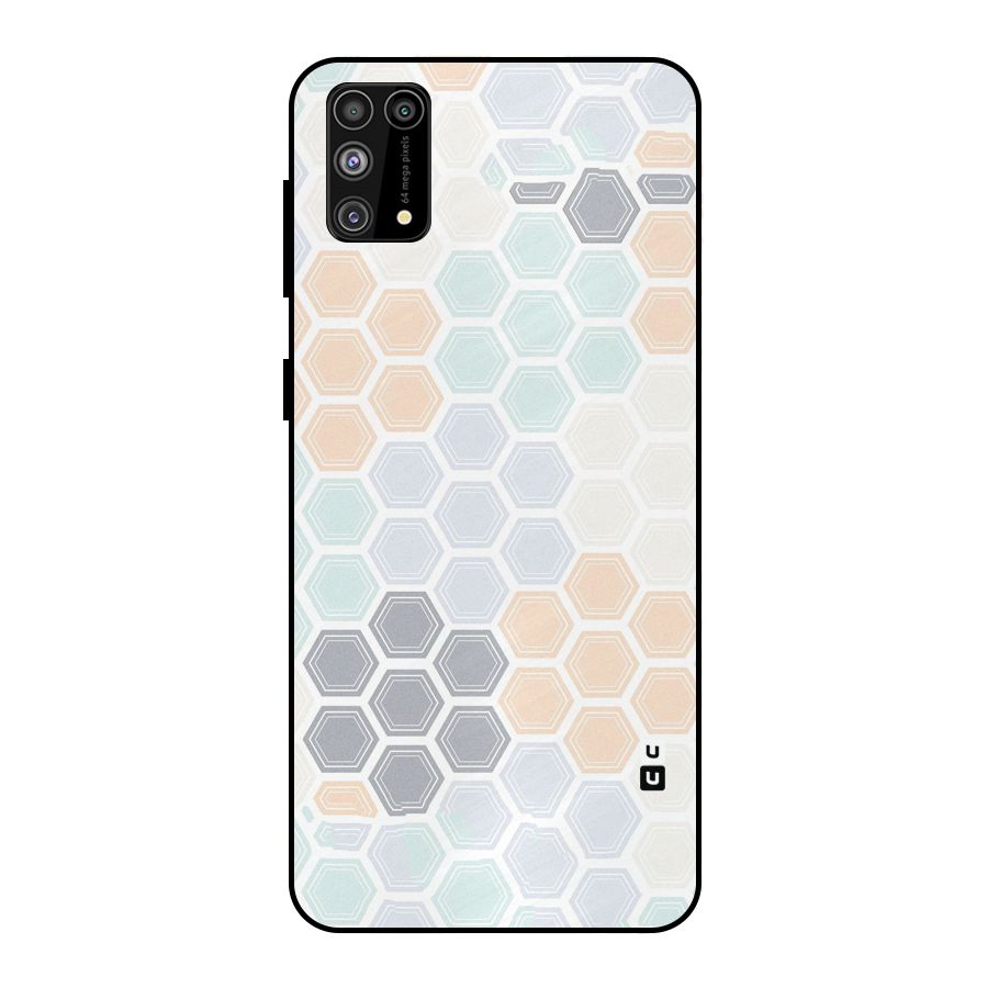 Light Hexagons Metal Back Case for Galaxy M31