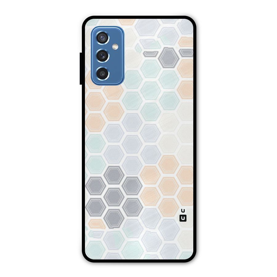 Light Hexagons Metal Back Case for Galaxy M52 5G