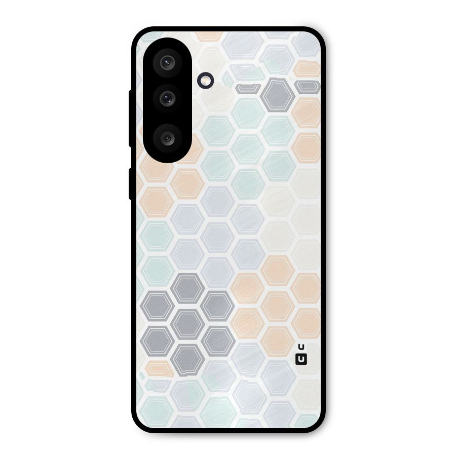 Light Hexagons Metal Back Case for Galaxy M56