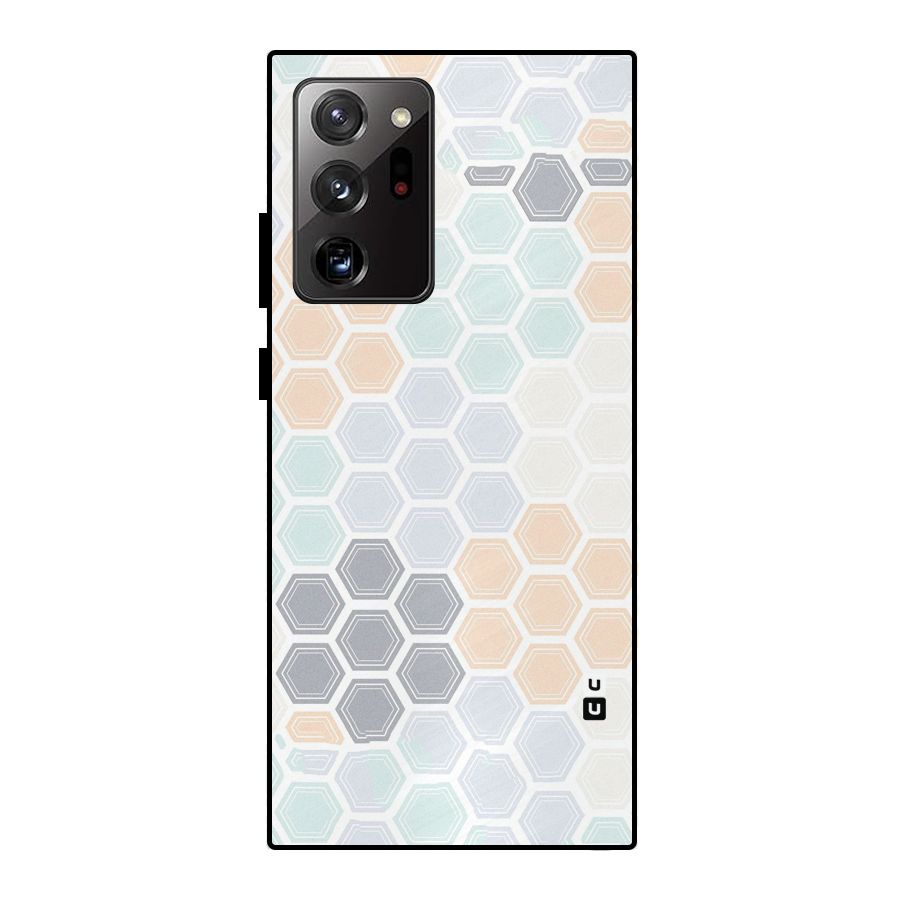 Light Hexagons Metal Back Case for Galaxy Note 20 Ultra 5G