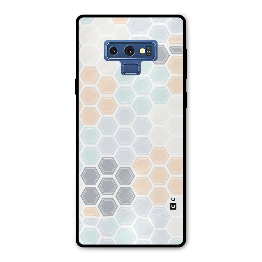 Light Hexagons Metal Back Case for Galaxy Note 9