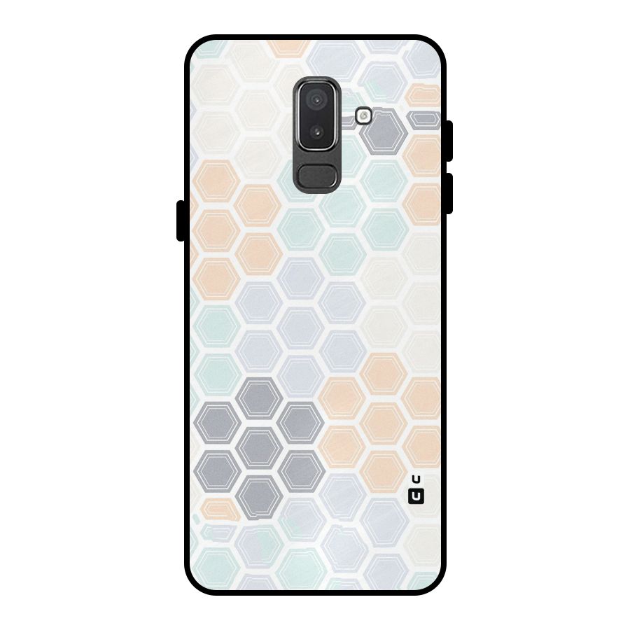 Light Hexagons Metal Back Case for Galaxy On8 (2018)