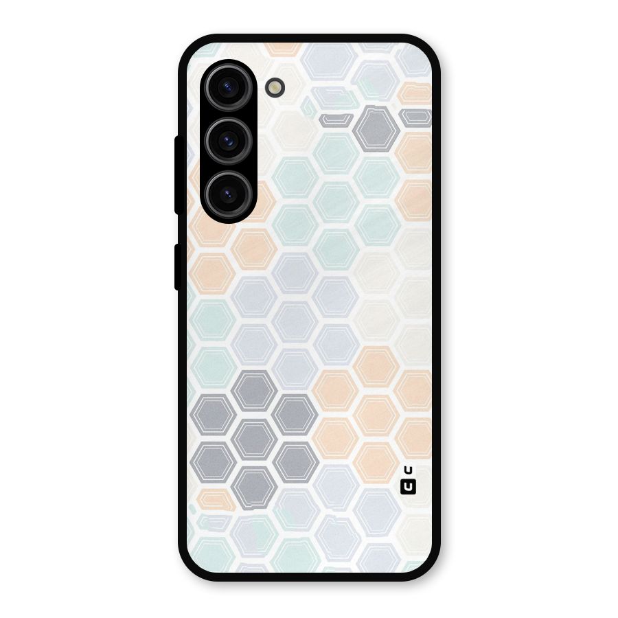 Light Hexagons Metal Back Case for Galaxy S23