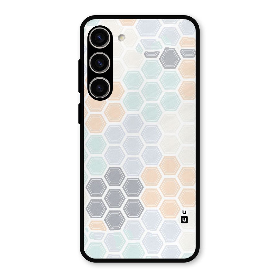 Light Hexagons Metal Back Case for Galaxy S23 Plus