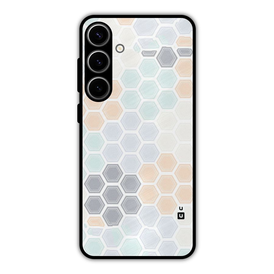Light Hexagons Metal Back Case for Galaxy S24 Plus