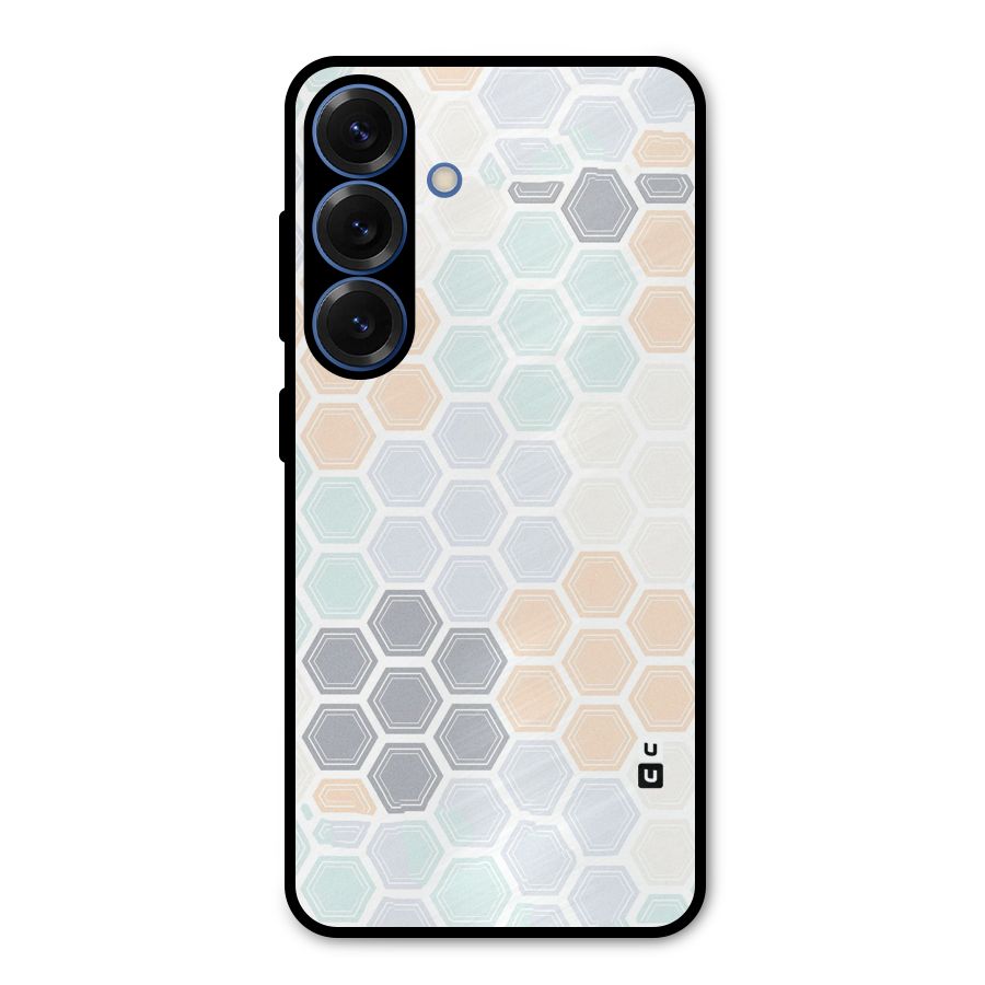 Light Hexagons Metal Back Case for Galaxy S25