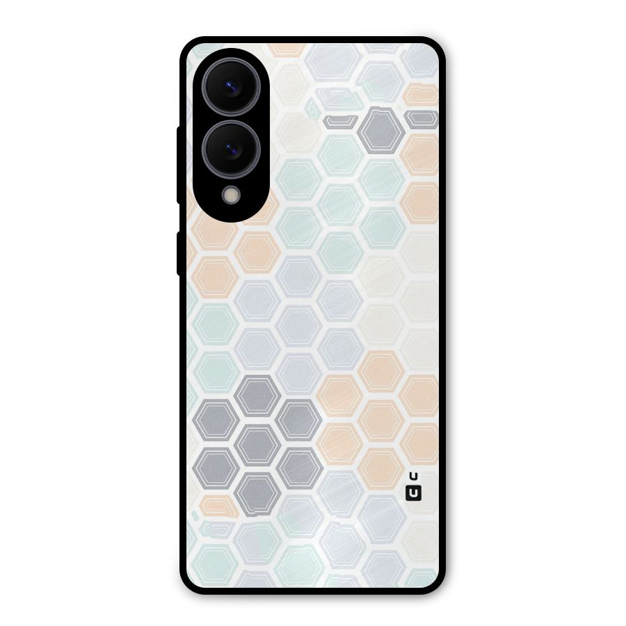 Light Hexagons Metal Back Case for Galaxy S25 Edge