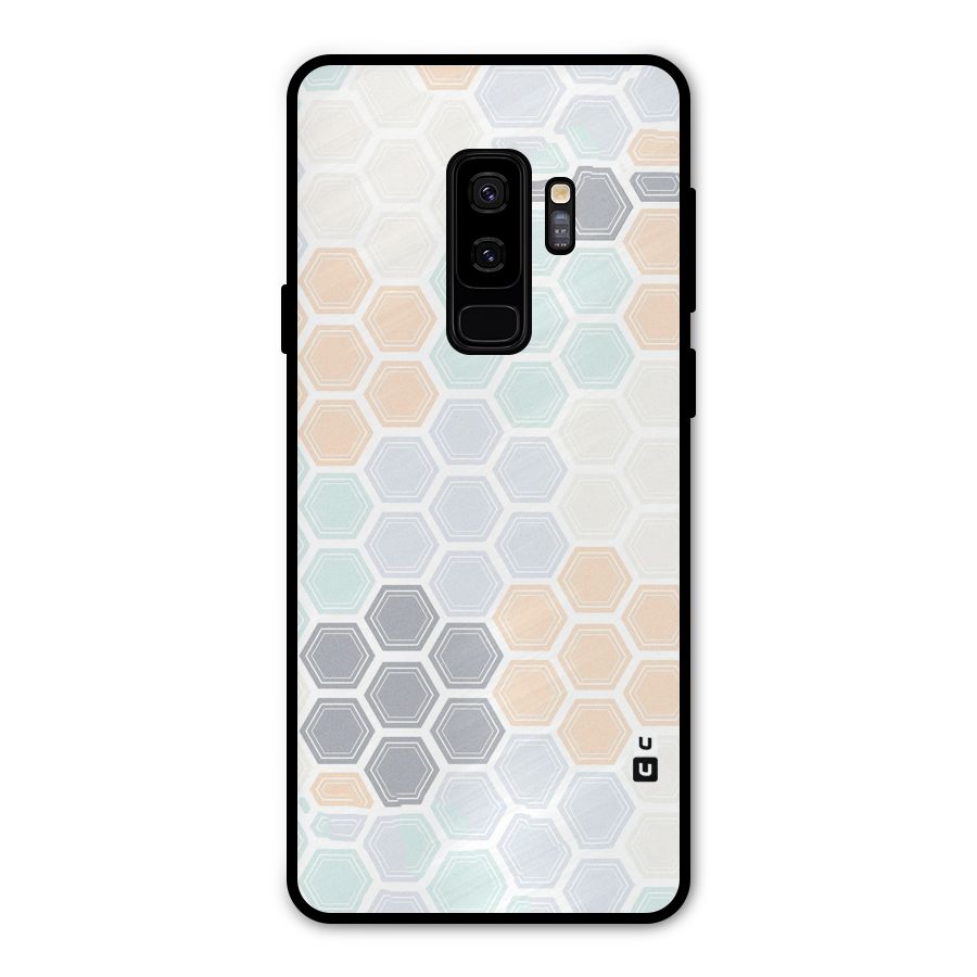 Light Hexagons Metal Back Case for Galaxy S9 Plus