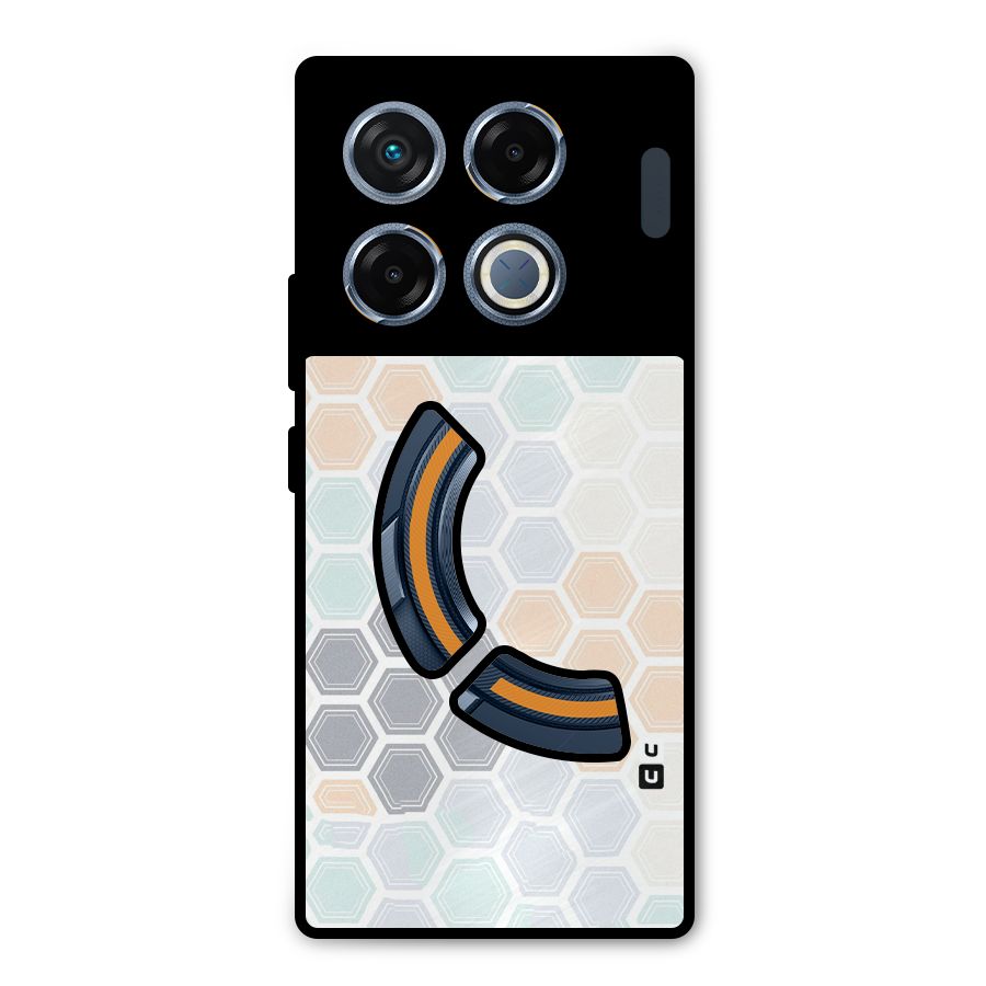 Light Hexagons Metal Back Case for Infinix GT 20 Pro