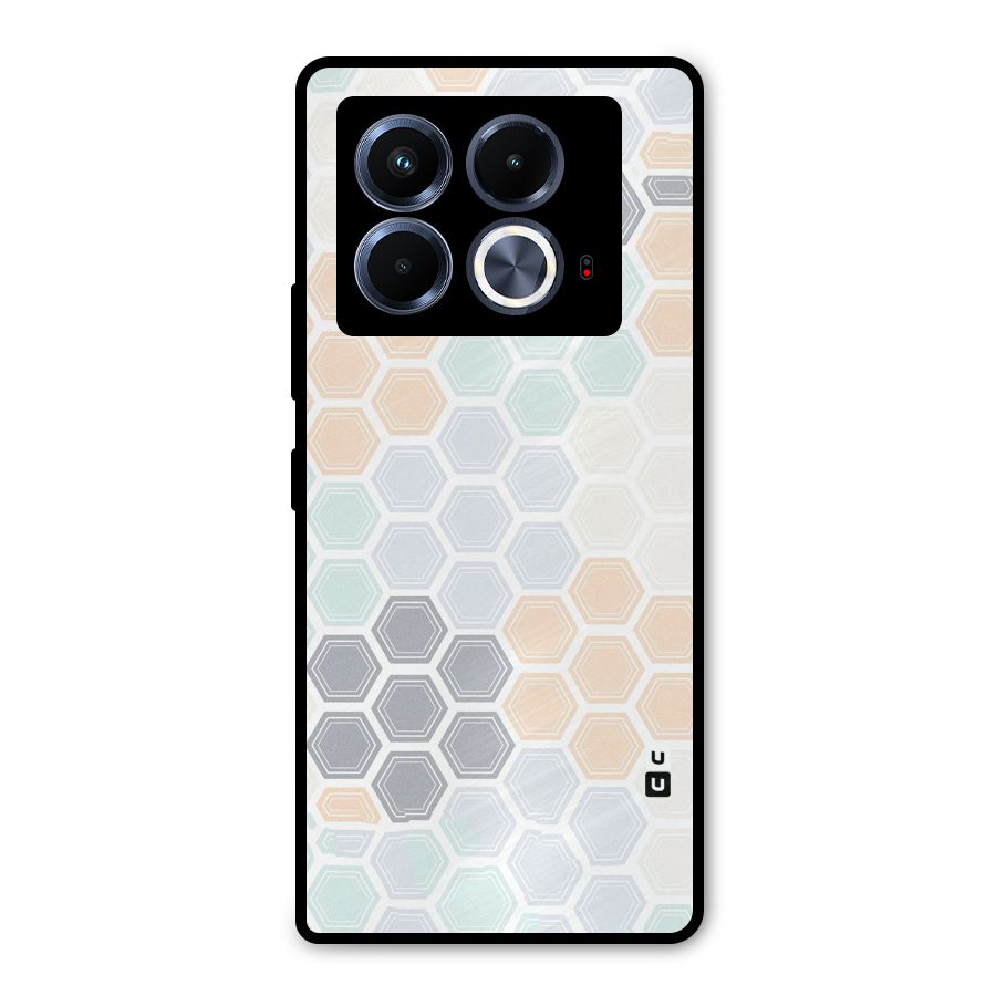 Light Hexagons Metal Back Case for Infinix Note 40 5G
