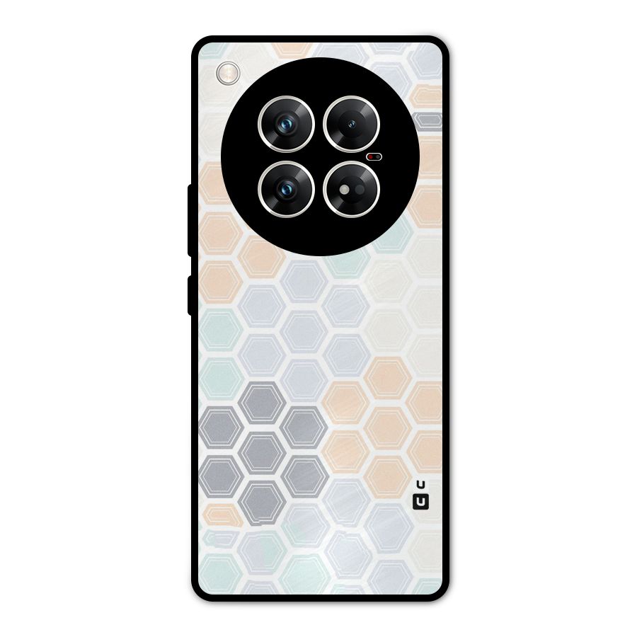 Light Hexagons Metal Back Case for Infinix Zero 40 5G