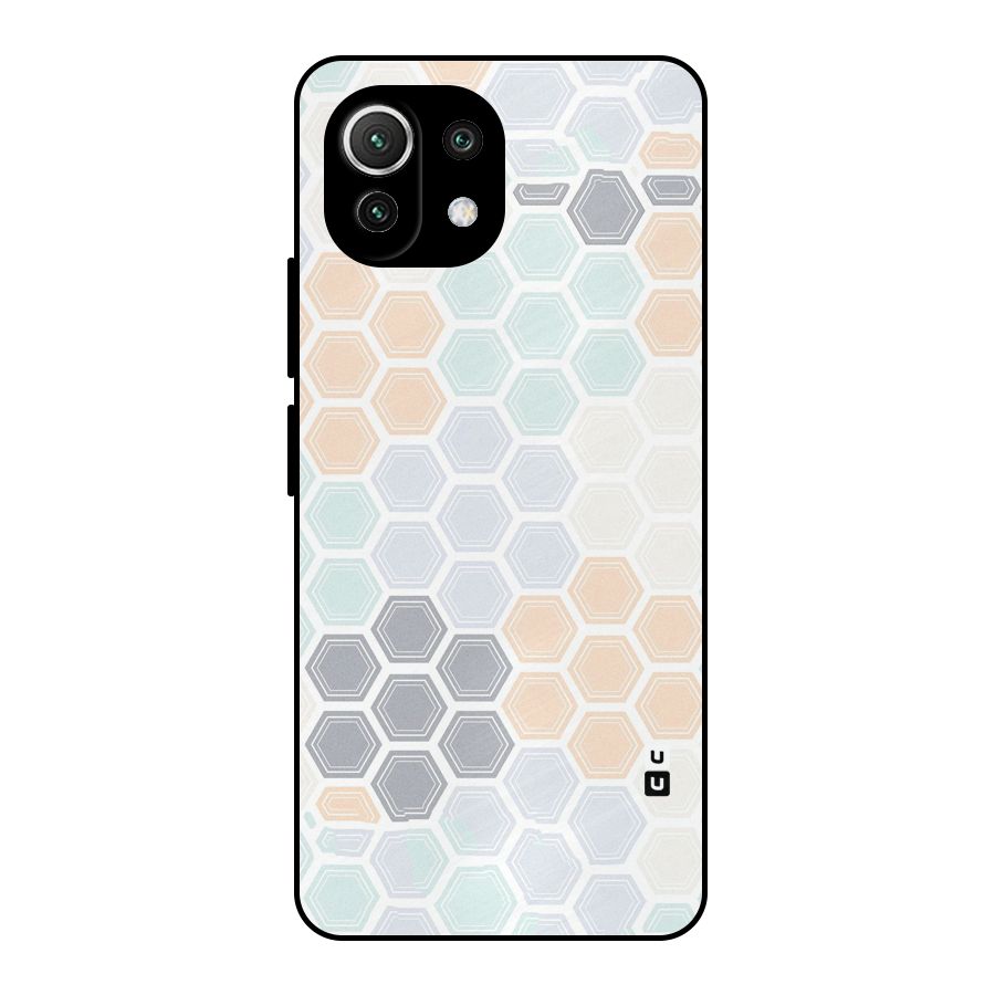 Light Hexagons Metal Back Case for Mi 11 Lite