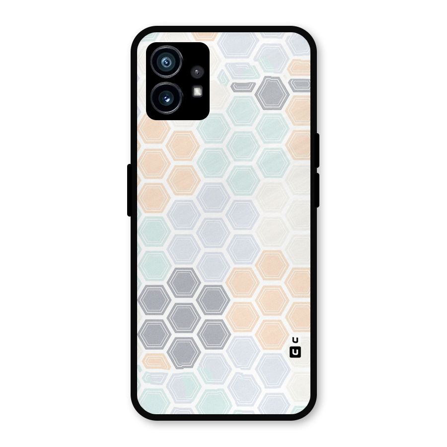 Light Hexagons Metal Back Case for Nothing Phone 1