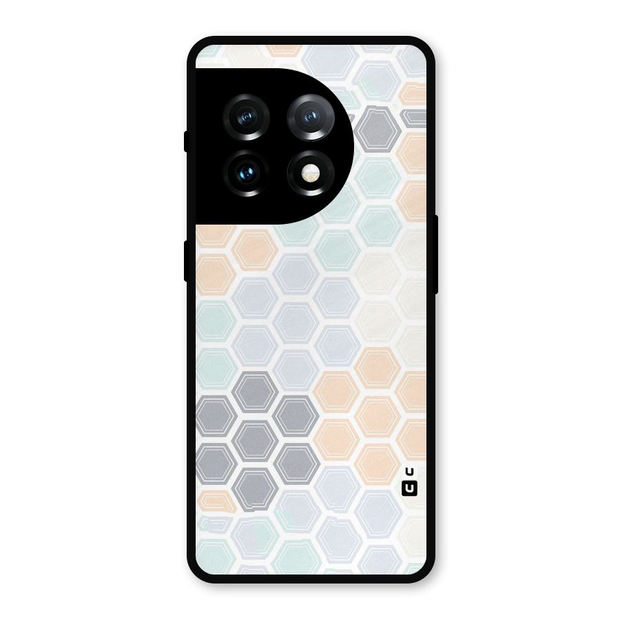 Light Hexagons Metal Back Case for OnePlus 11
