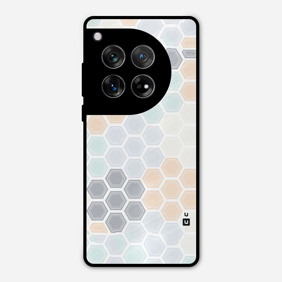 Light Hexagons Metal Back Case for OnePlus 12