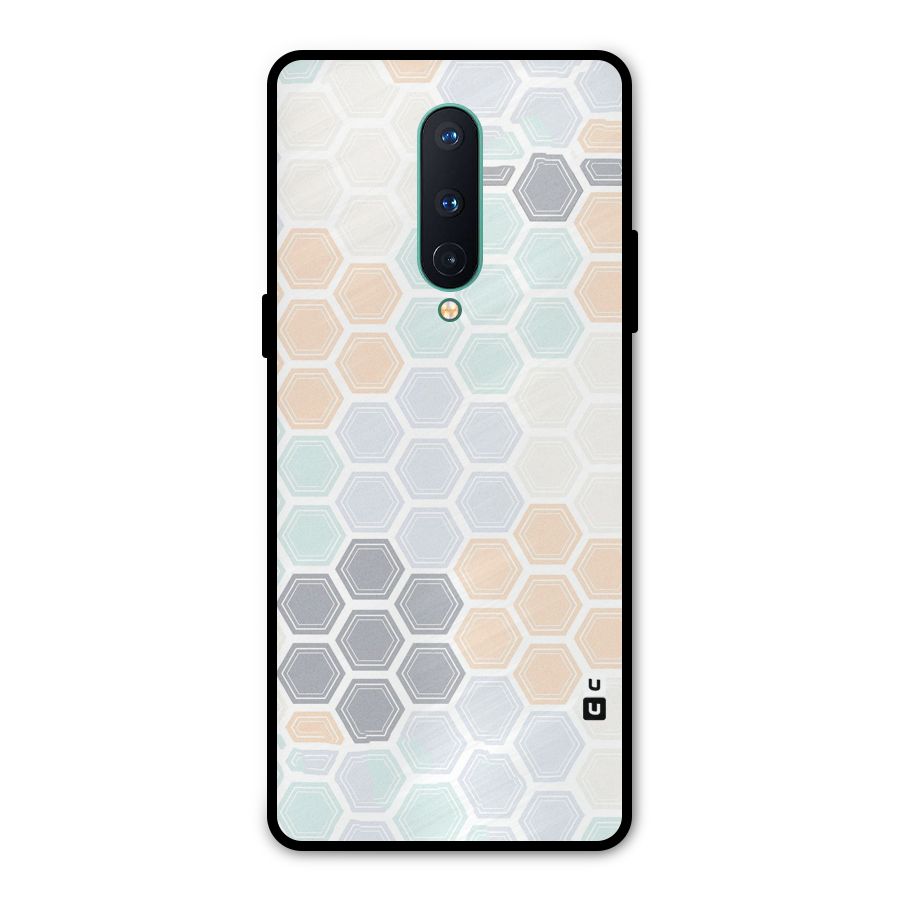 Light Hexagons Metal Back Case for OnePlus 8
