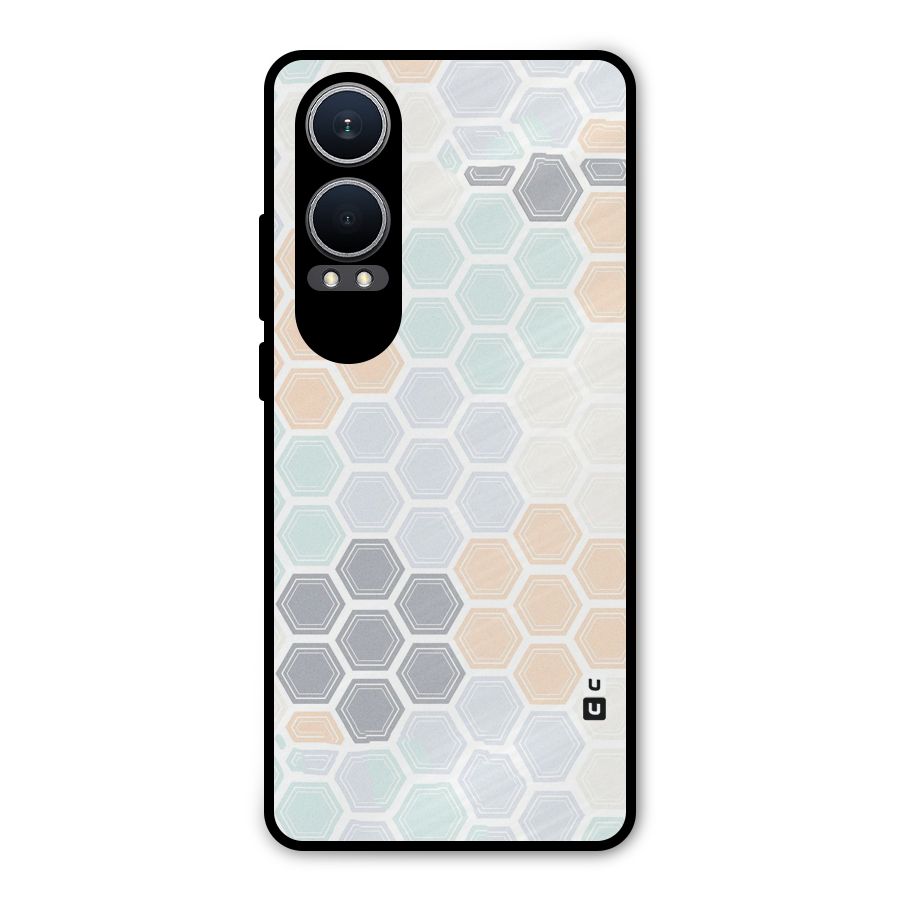 Light Hexagons Metal Back Case for OnePlus Nord CE4 Lite
