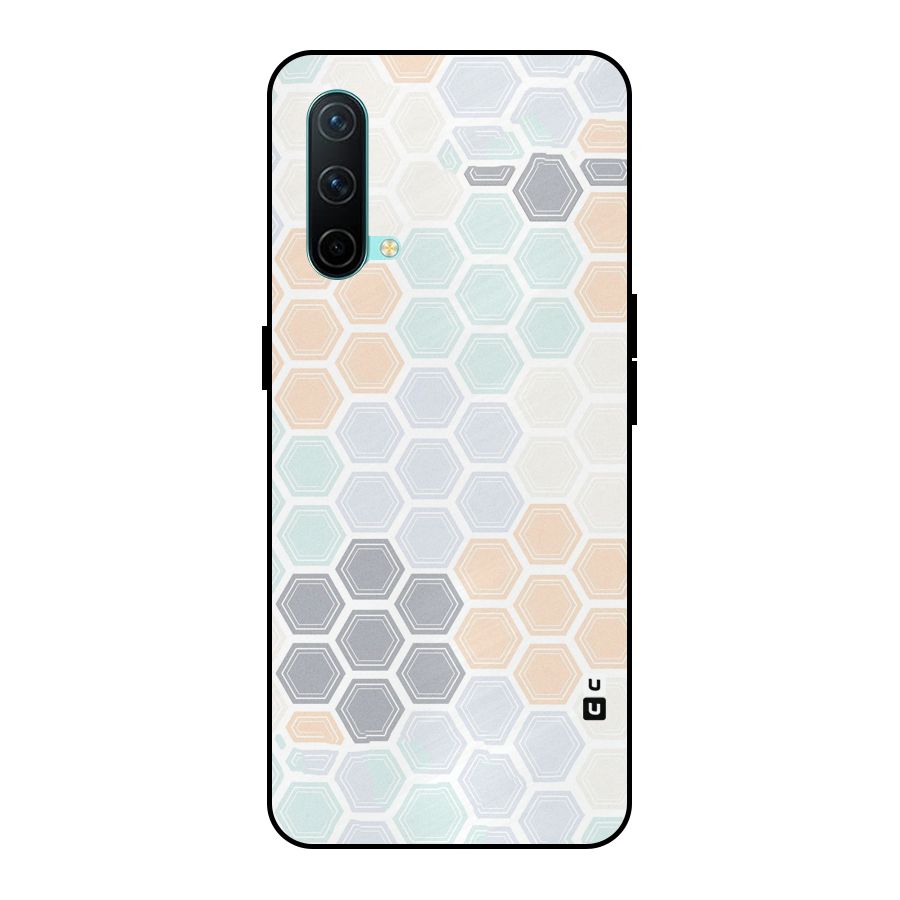 Light Hexagons Metal Back Case for OnePlus Nord CE 5G