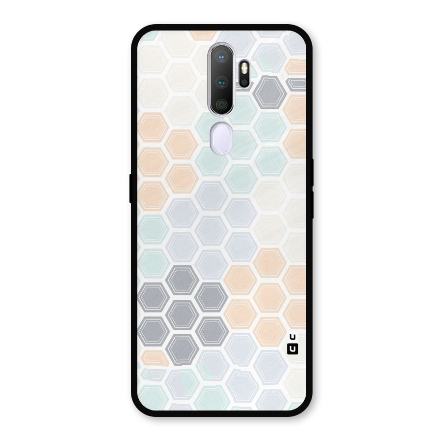 Light Hexagons Metal Back Case for Oppo A9 (2020)