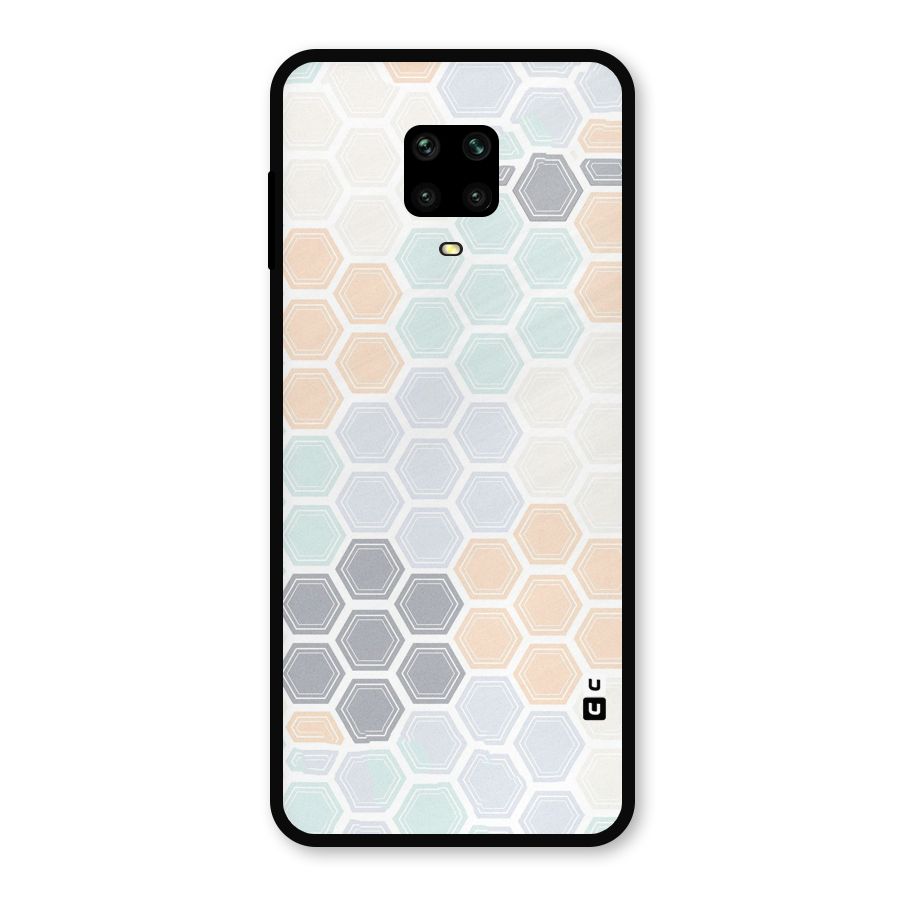 Light Hexagons Metal Back Case for Poco M2 Pro