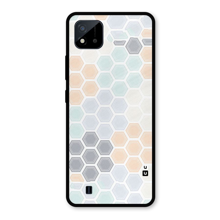 Light Hexagons Metal Back Case for Realme C11 2021