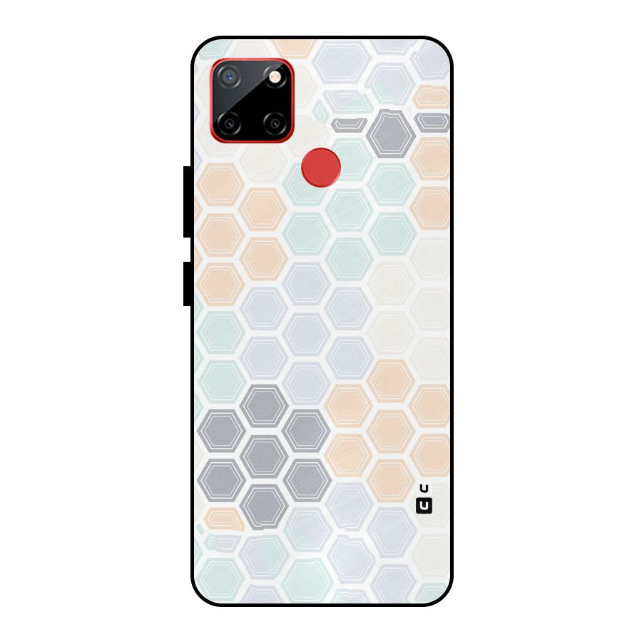 Light Hexagons Metal Back Case for Realme C12