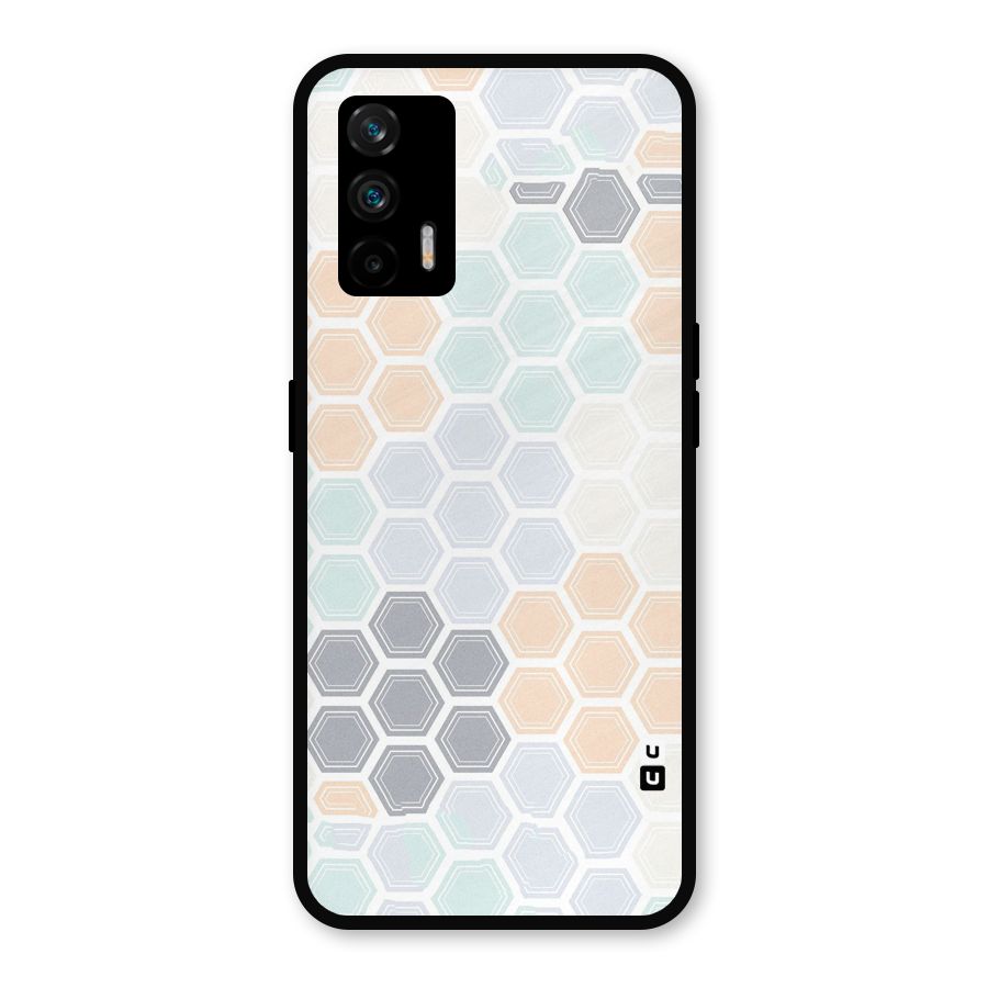 Light Hexagons Metal Back Case for Realme GT 5G