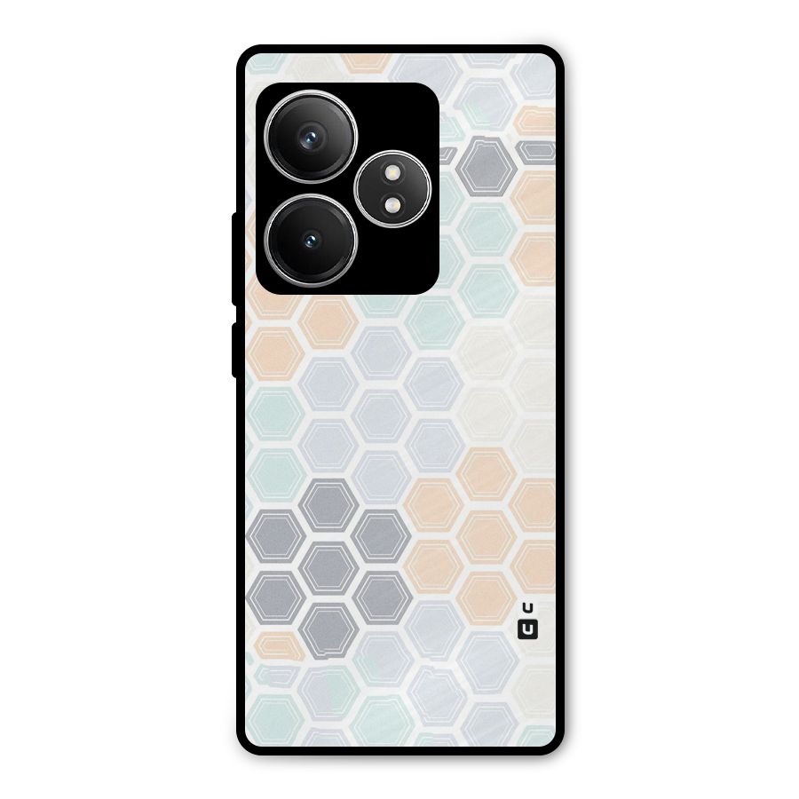 Light Hexagons Metal Back Case for Realme GT 6T
