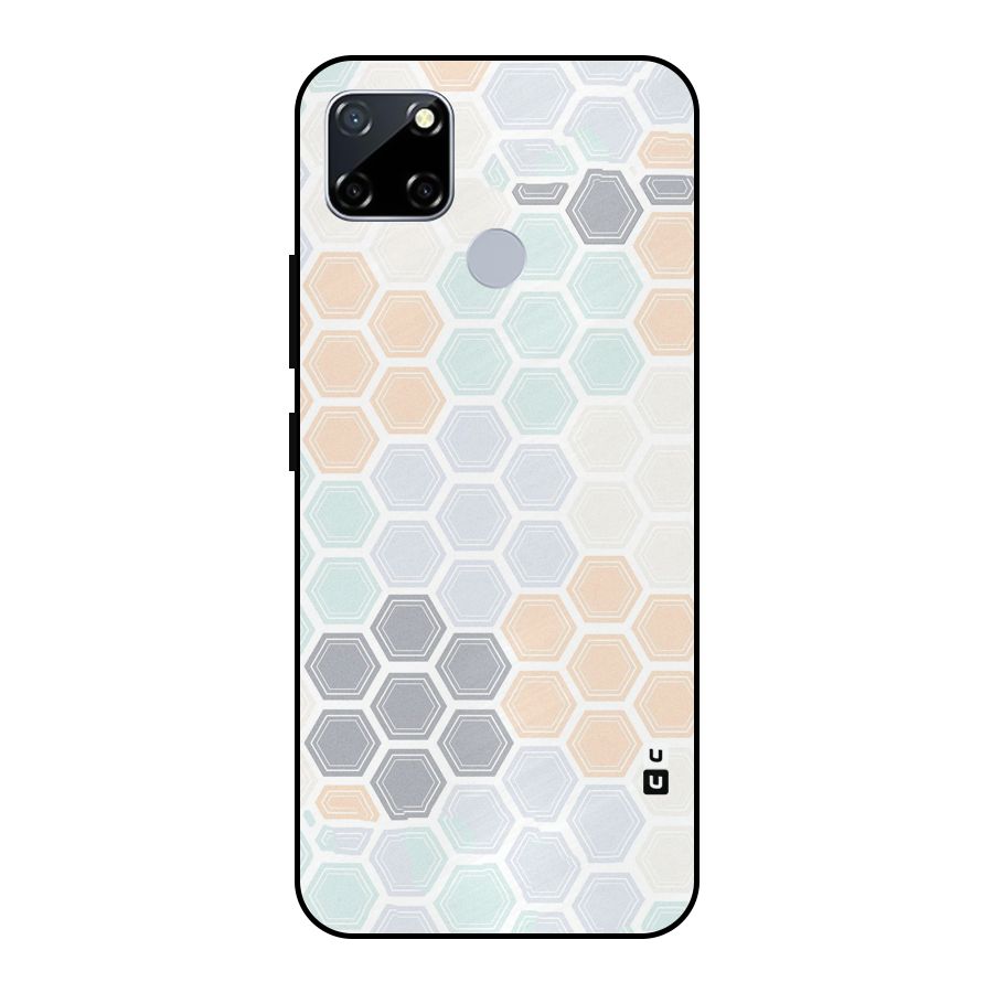 Light Hexagons Metal Back Case for Realme Narzo 20