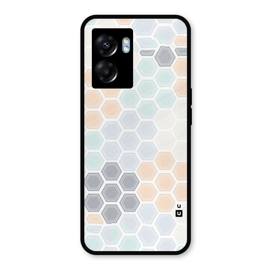 Light Hexagons Metal Back Case for Realme Narzo 50 5G