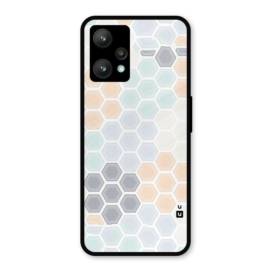 Light Hexagons Metal Back Case for Realme Narzo 50 Pro