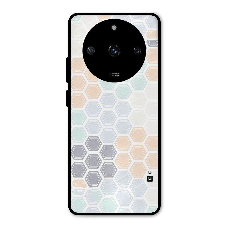Light Hexagons Metal Back Case for Realme Narzo 60 5G