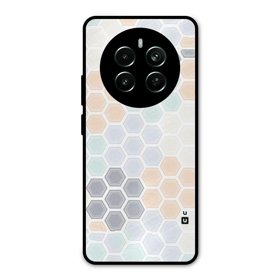 Light Hexagons Metal Back Case for Realme Narzo 70 Pro