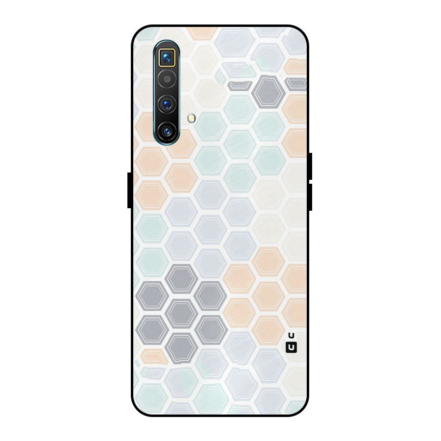 Light Hexagons Metal Back Case for Realme X3