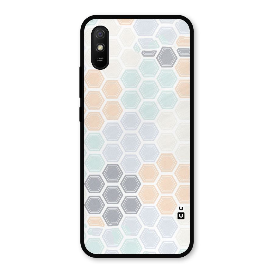 Light Hexagons Metal Back Case for Redmi 9a