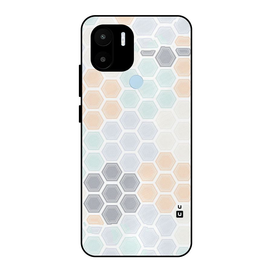 Light Hexagons Metal Back Case for Redmi A2+