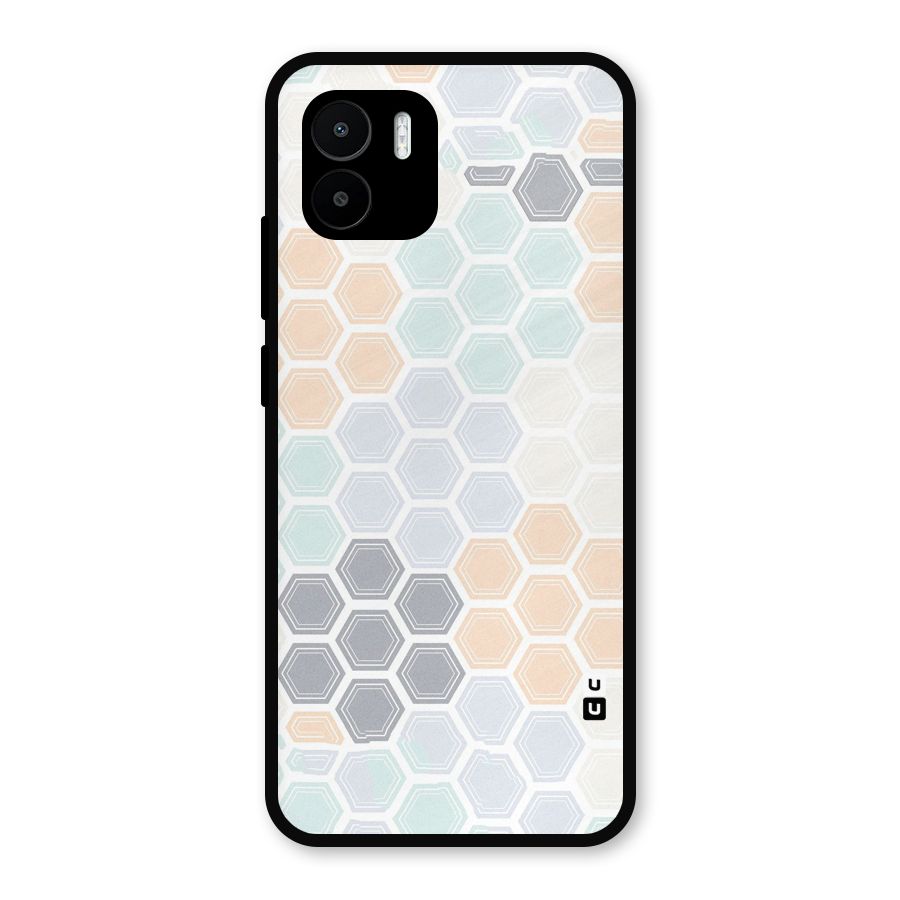 Light Hexagons Metal Back Case for Redmi A2