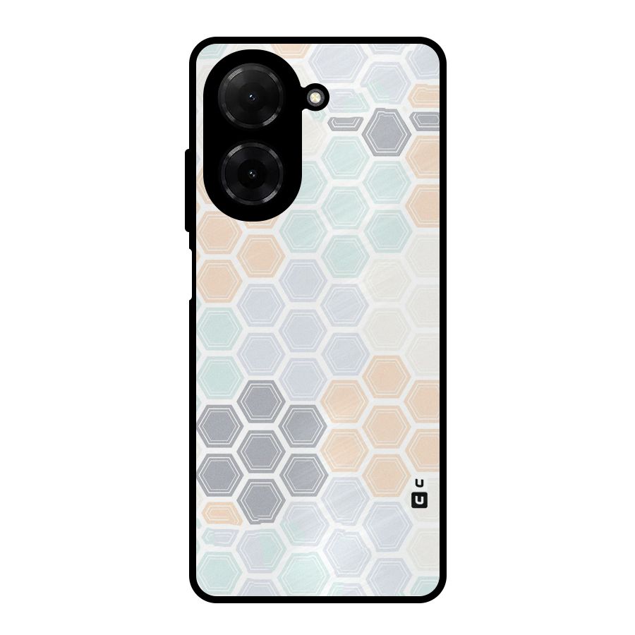 Light Hexagons Metal Back Case for Redmi A5 4G
