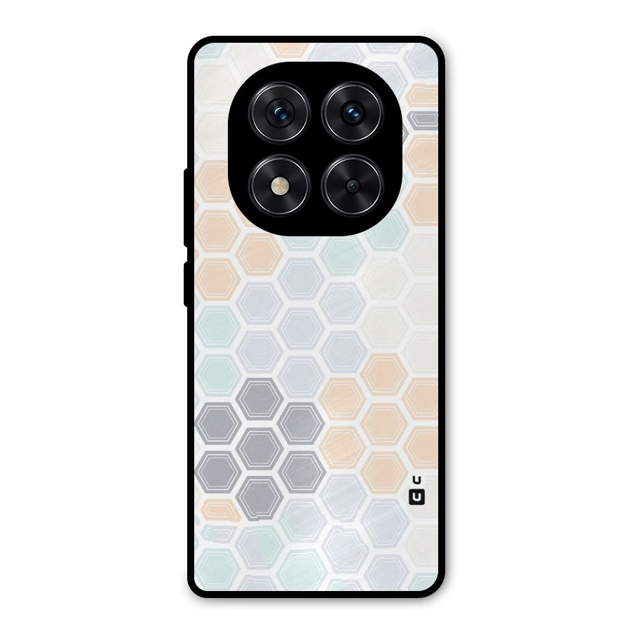 Light Hexagons Metal Back Case for Redmi Note 14 Pro 5G