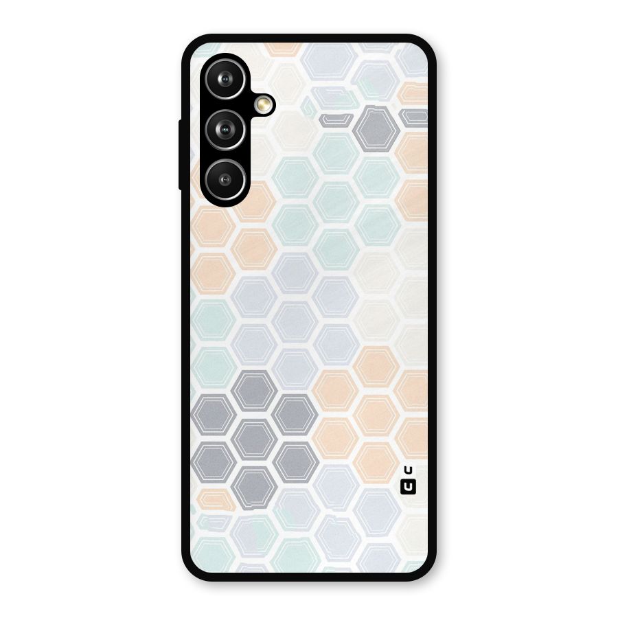 Light Hexagons Metal Back Case for Samsung Galaxy M54