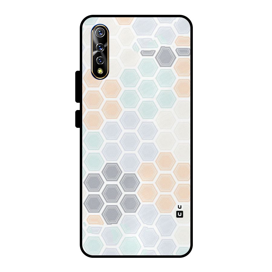 Light Hexagons Metal Back Case for Vivo S1