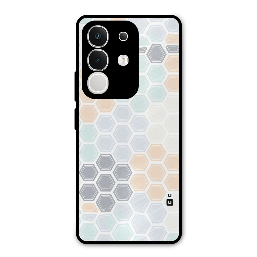Light Hexagons Metal Back Case for Vivo T4x
