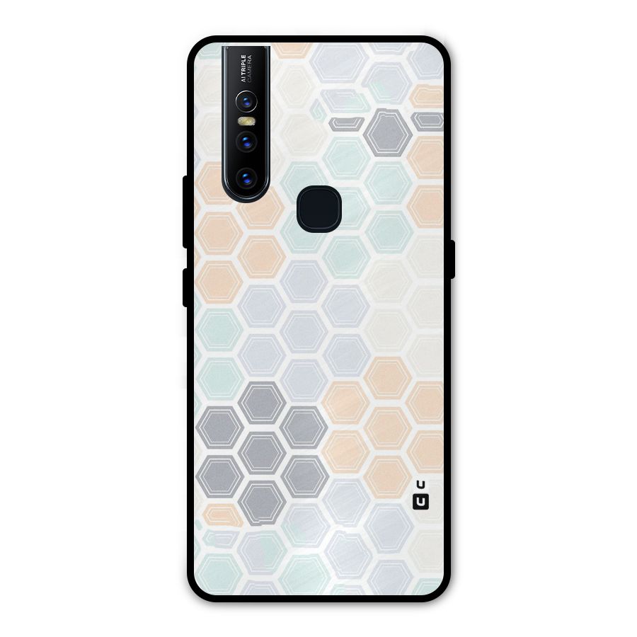 Light Hexagons Metal Back Case for Vivo V15