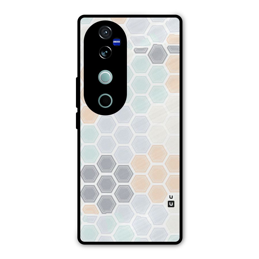 Light Hexagons Metal Back Case for Vivo V40