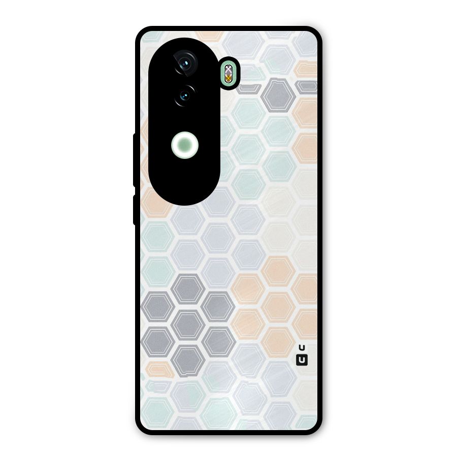 Light Hexagons Metal Back Case for Vivo V40e
