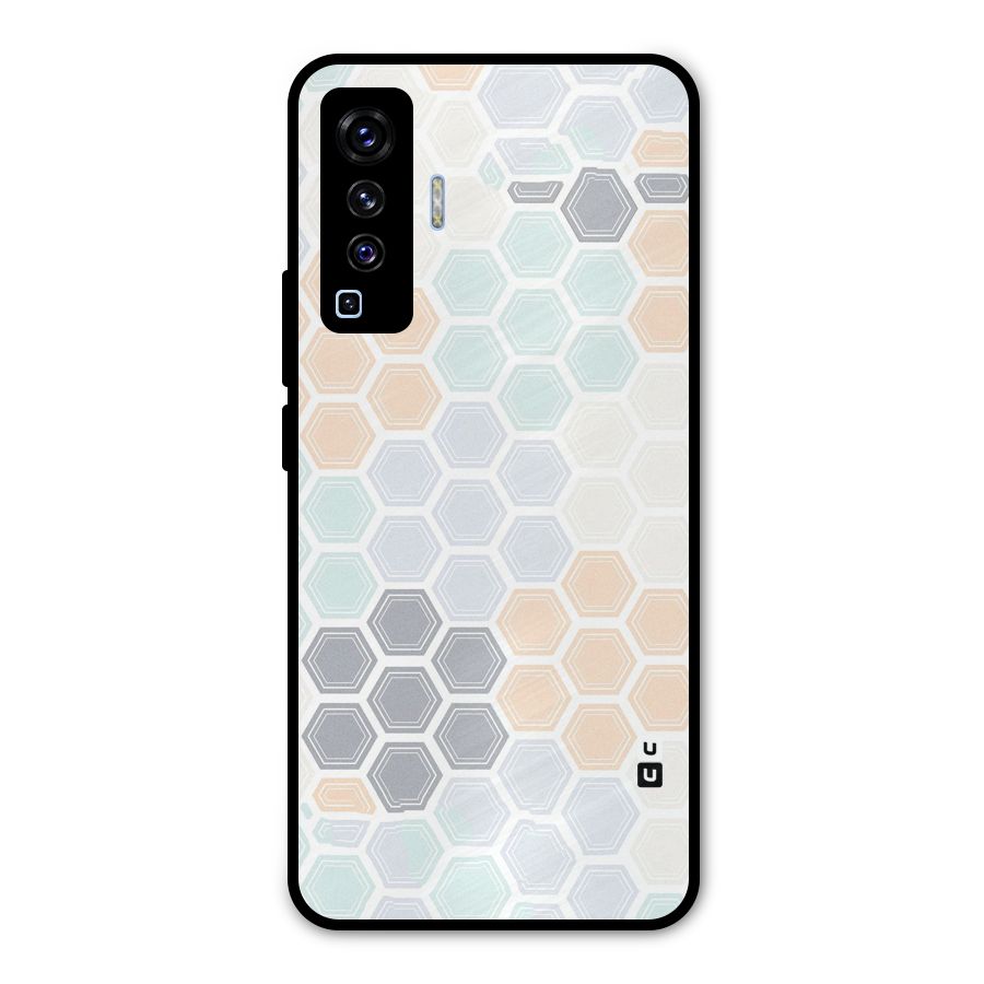 Light Hexagons Metal Back Case for Vivo X50