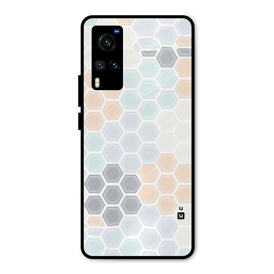 Light Hexagons Metal Back Case for Vivo X60