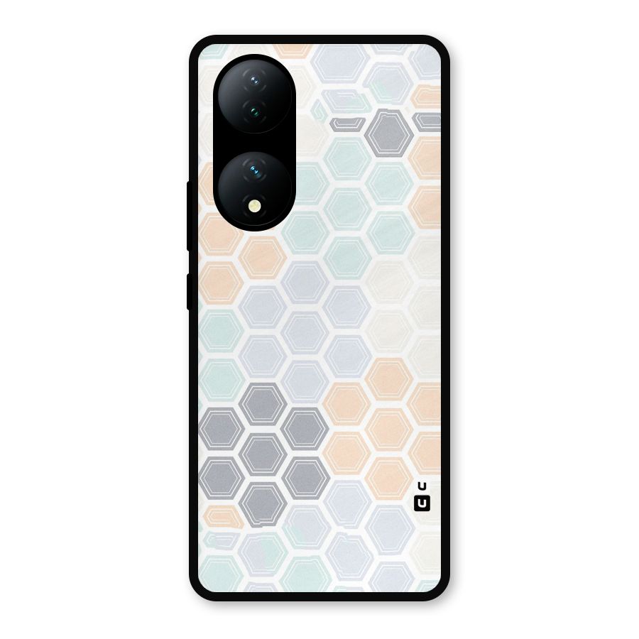 Light Hexagons Metal Back Case for Vivo Y100