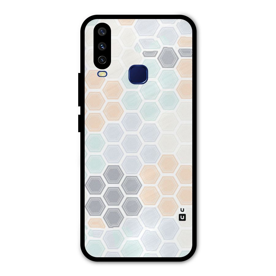 Light Hexagons Metal Back Case for Vivo Y15